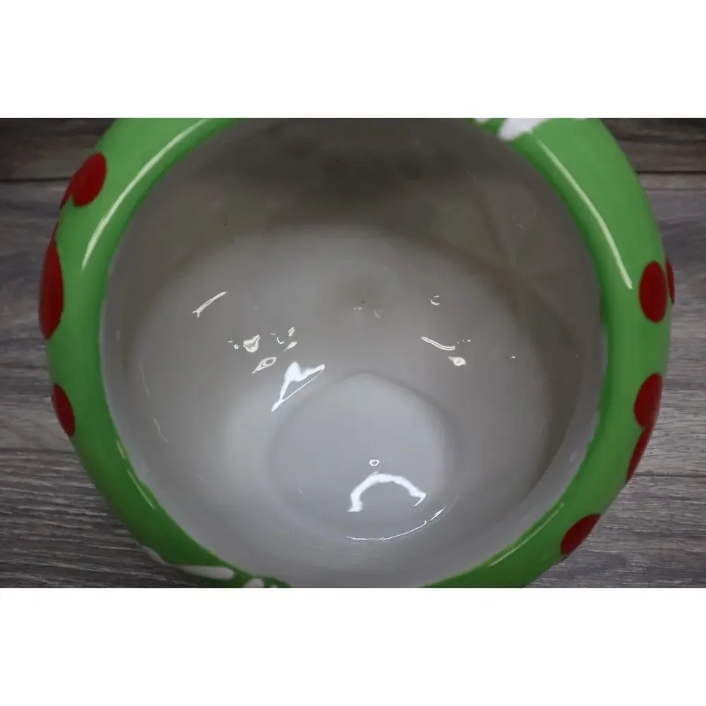 Real Home Vintage Style Christmas Tree Ornament Cookie Jar Earthenware Holiday